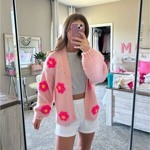 sassy shortcake flowered cardigan